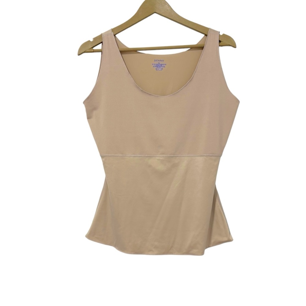 SPANX Size XL Beige Shapewear Tank Top Minimalist Neutral Formal‎ Stretch